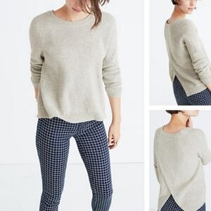 Madewell Province Cross-Back Pullover Sweater Womens Gray